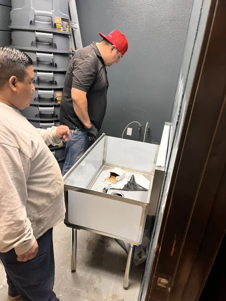 Commercial plumbing and sink installation in Grappaville